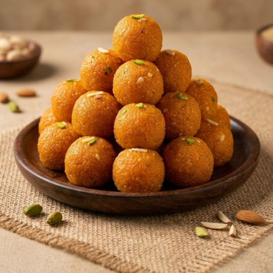 Homemade Motichoor Laddu