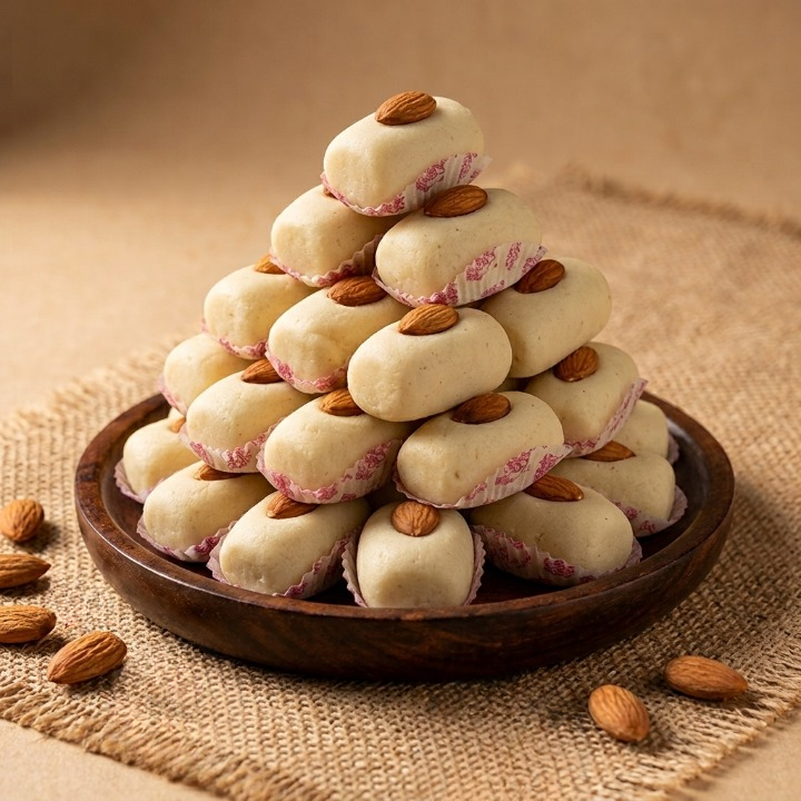 Milk Kova Roll – Traditional Andhra Sweet